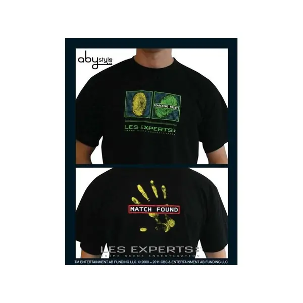 LES EXPERTS - Tshirt Empreinte homme MC black - basic