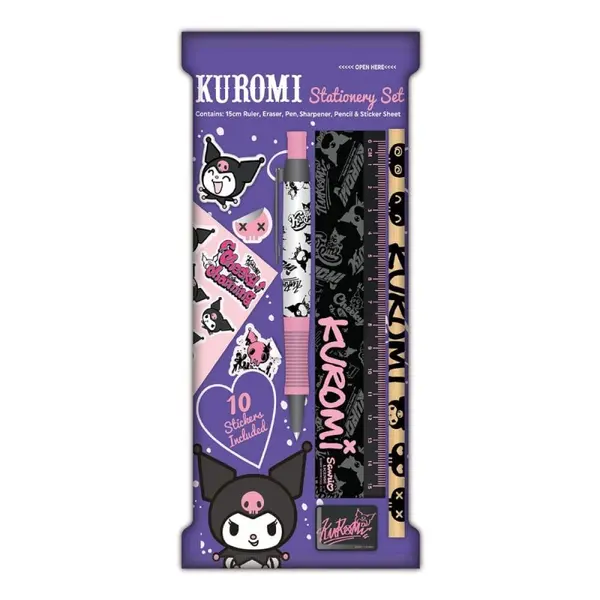 Sanrio - Set d'écriture 6 pièces Kuromi