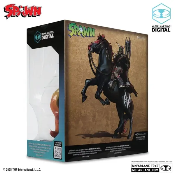 Spawn - Figurine Bloodaxe avec cheval (Spawn: The Dark Ages) (McFarlane Toys 30th Anniversary) (Gold Label) 18 cm