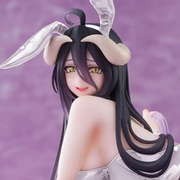 OVERLORD ALBEDO BUNNY DESKTOP CUTE WHITE DRESS